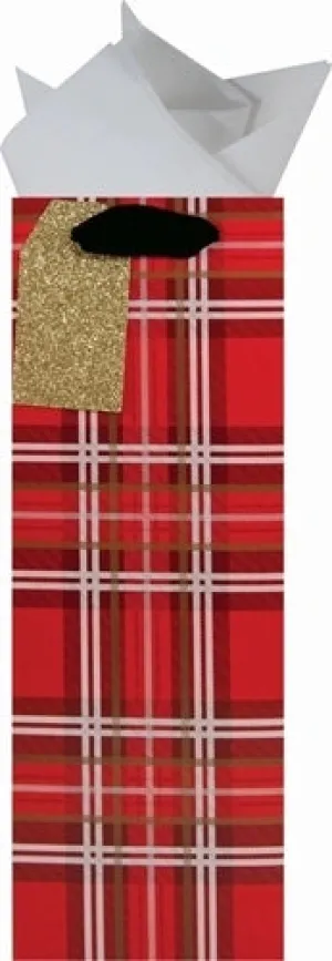 Festive Flannel Bottle Bag