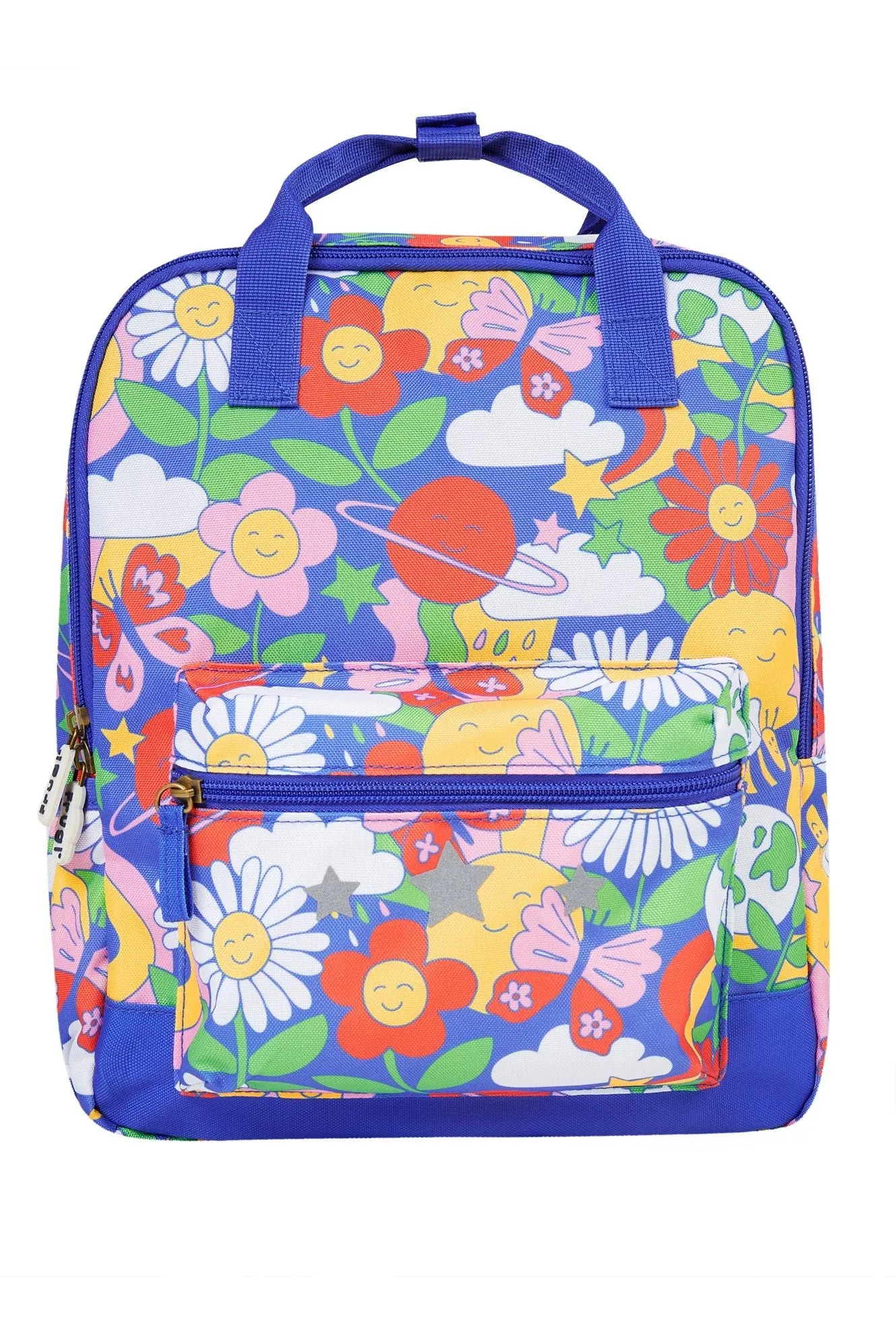 Frugi Retro Happy Flower Backpack- 9 Litres- Rucksack Fits A4 Folder