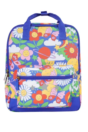 Frugi Retro Happy Flower Backpack- 9 Litres- Rucksack Fits A4 Folder