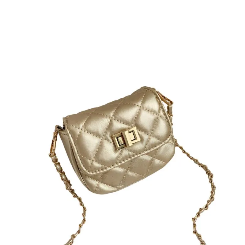 Girl's Mini Crossbody Bag Coin Purse - Gold