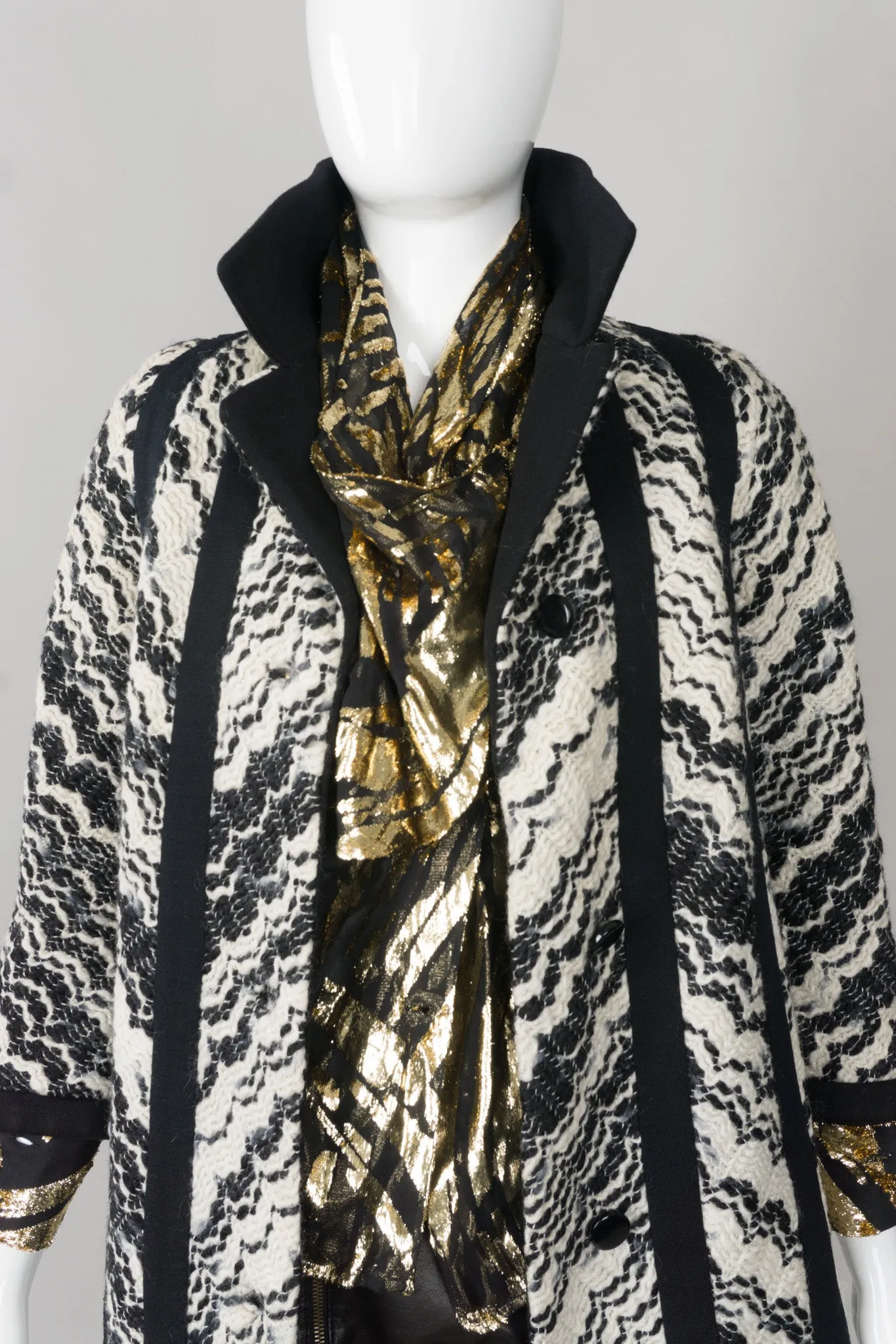 Gold Palm Leaf Silk Burnout Top