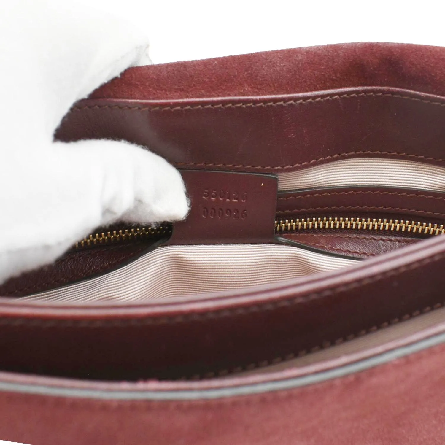 GUCCI Arli Medium Suede Leather Crossbody Bag Red 550126