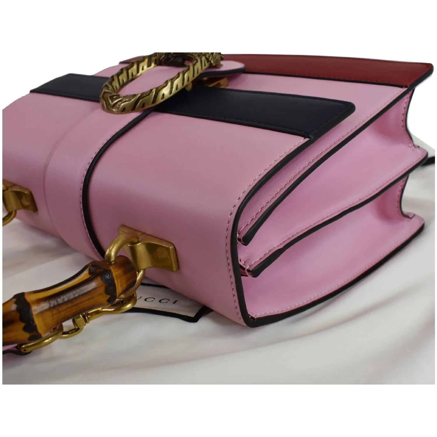 GUCCI Dionysus Medium Leather Top Handle Shoulder Bag Pink 448075