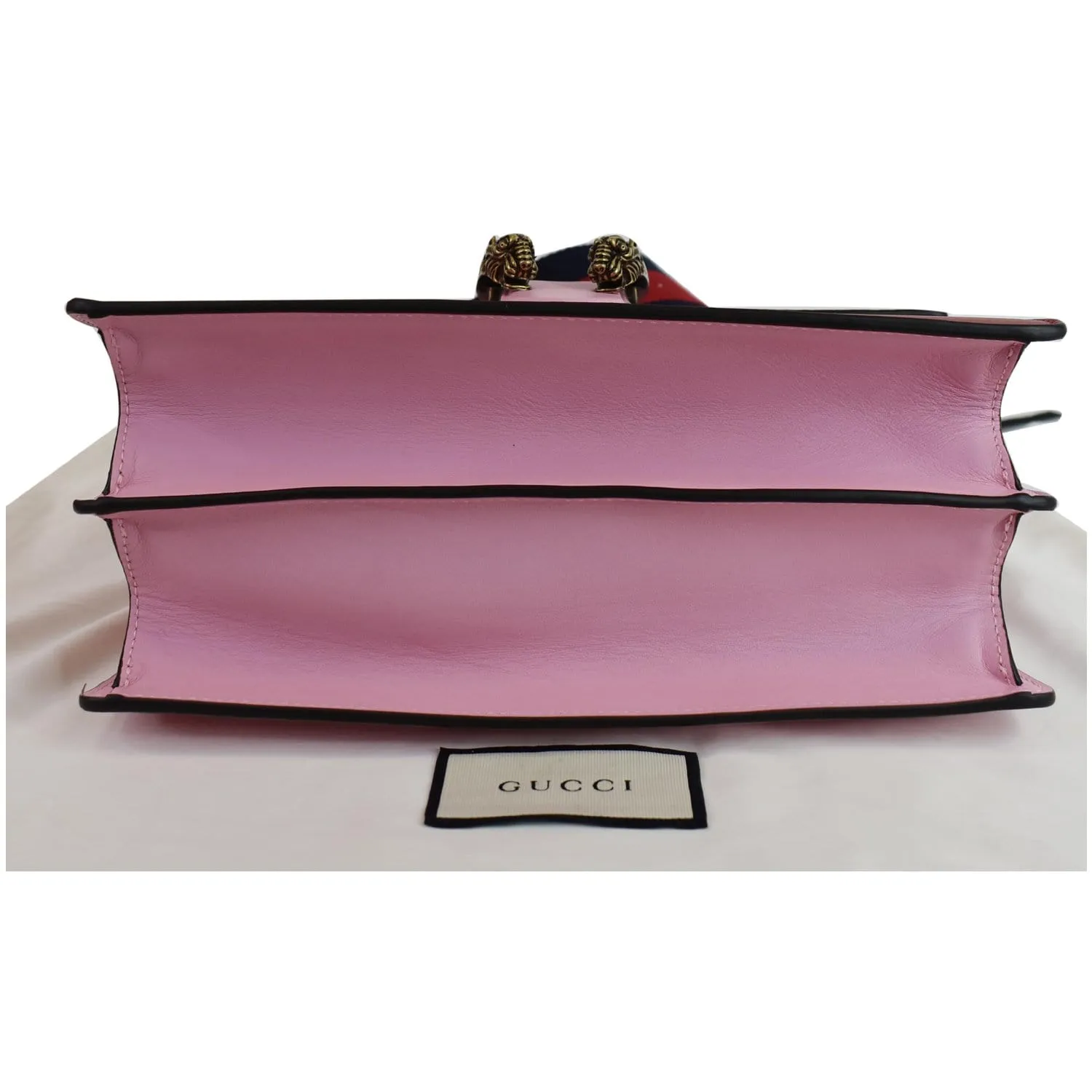 GUCCI Dionysus Medium Leather Top Handle Shoulder Bag Pink 448075