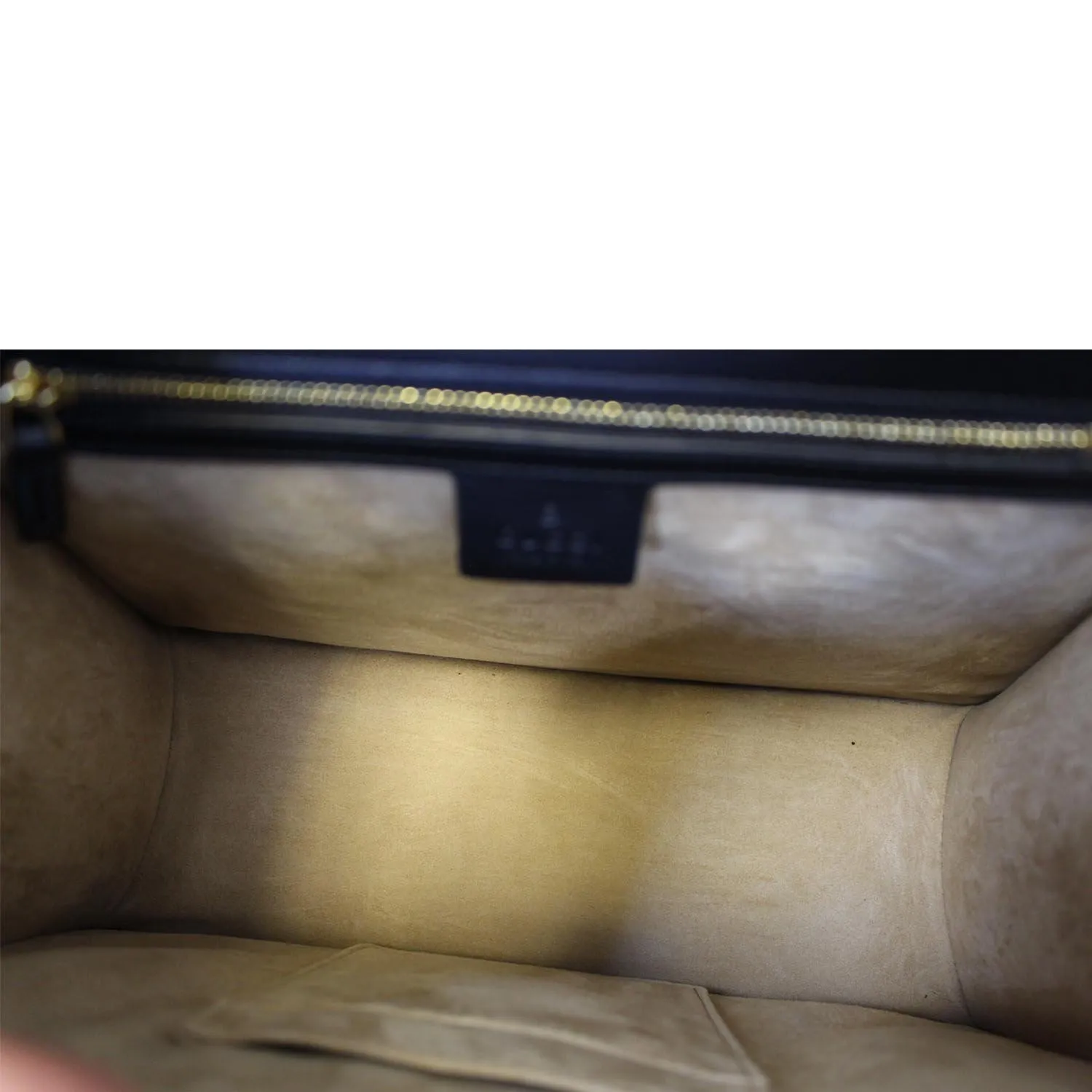 GUCCI Sylvie Animal Studs Calfskin Medium Top Handle Bag Black