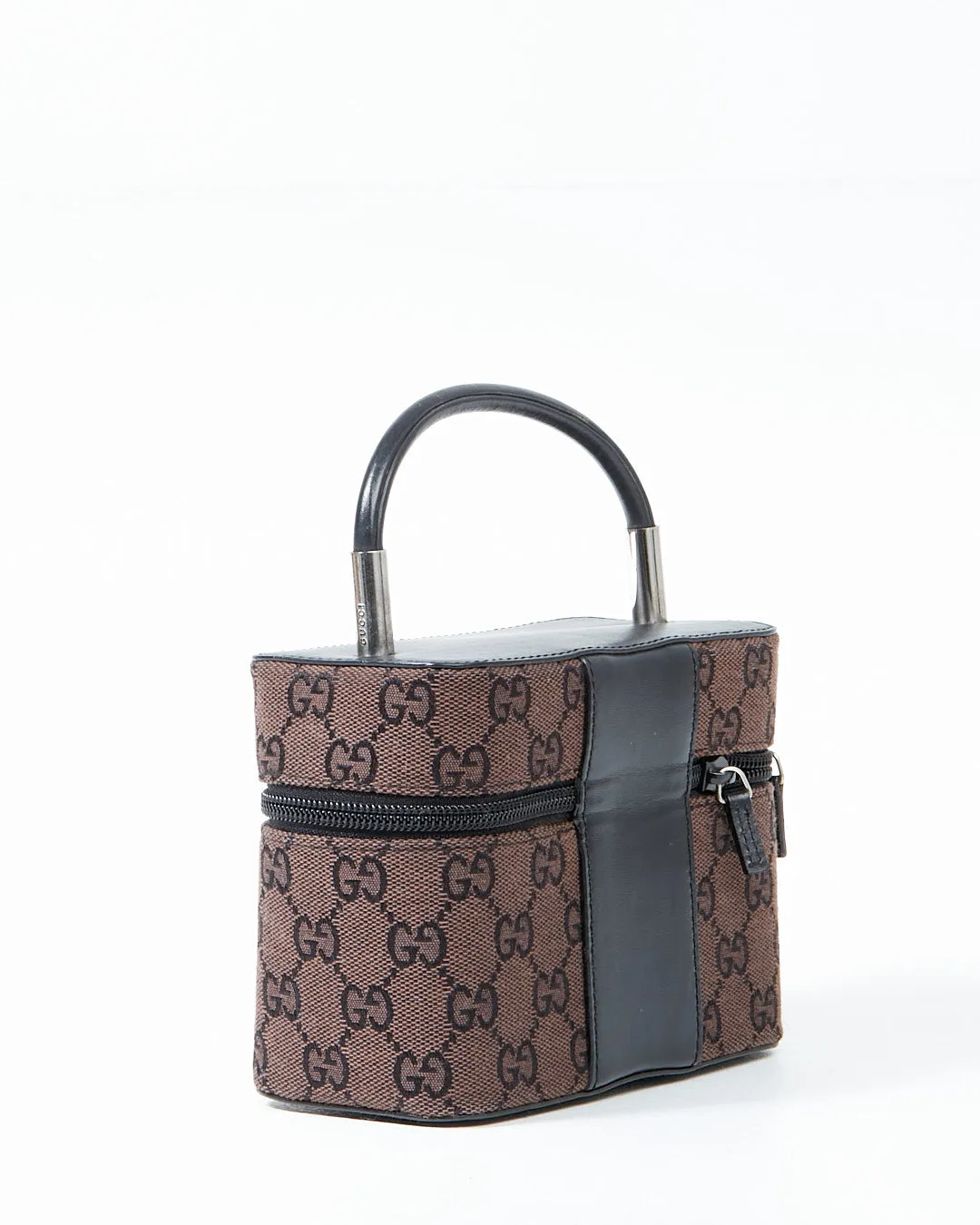 Gucci Vintage Brown Monogram Canvas Vanity Bag