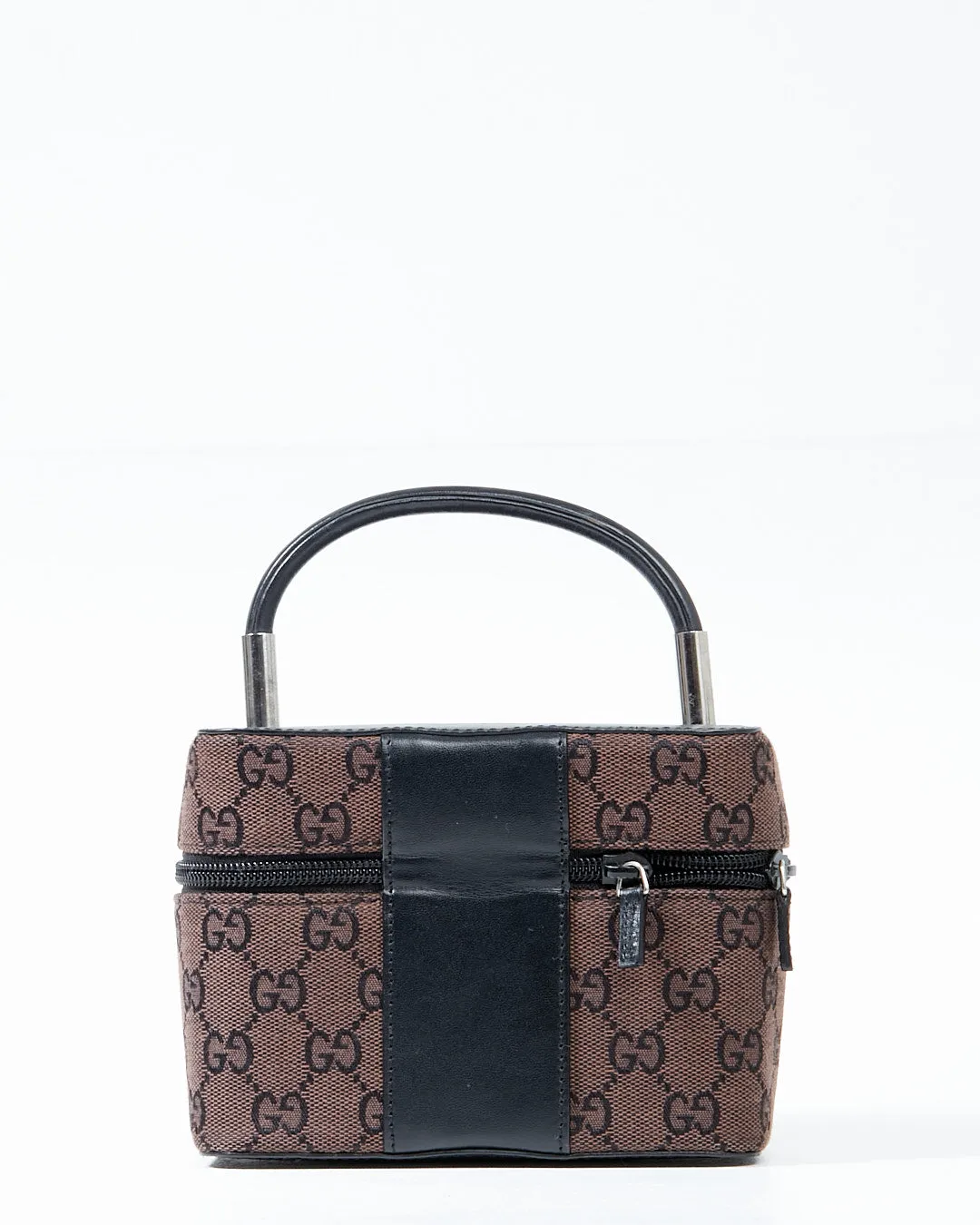 Gucci Vintage Brown Monogram Canvas Vanity Bag