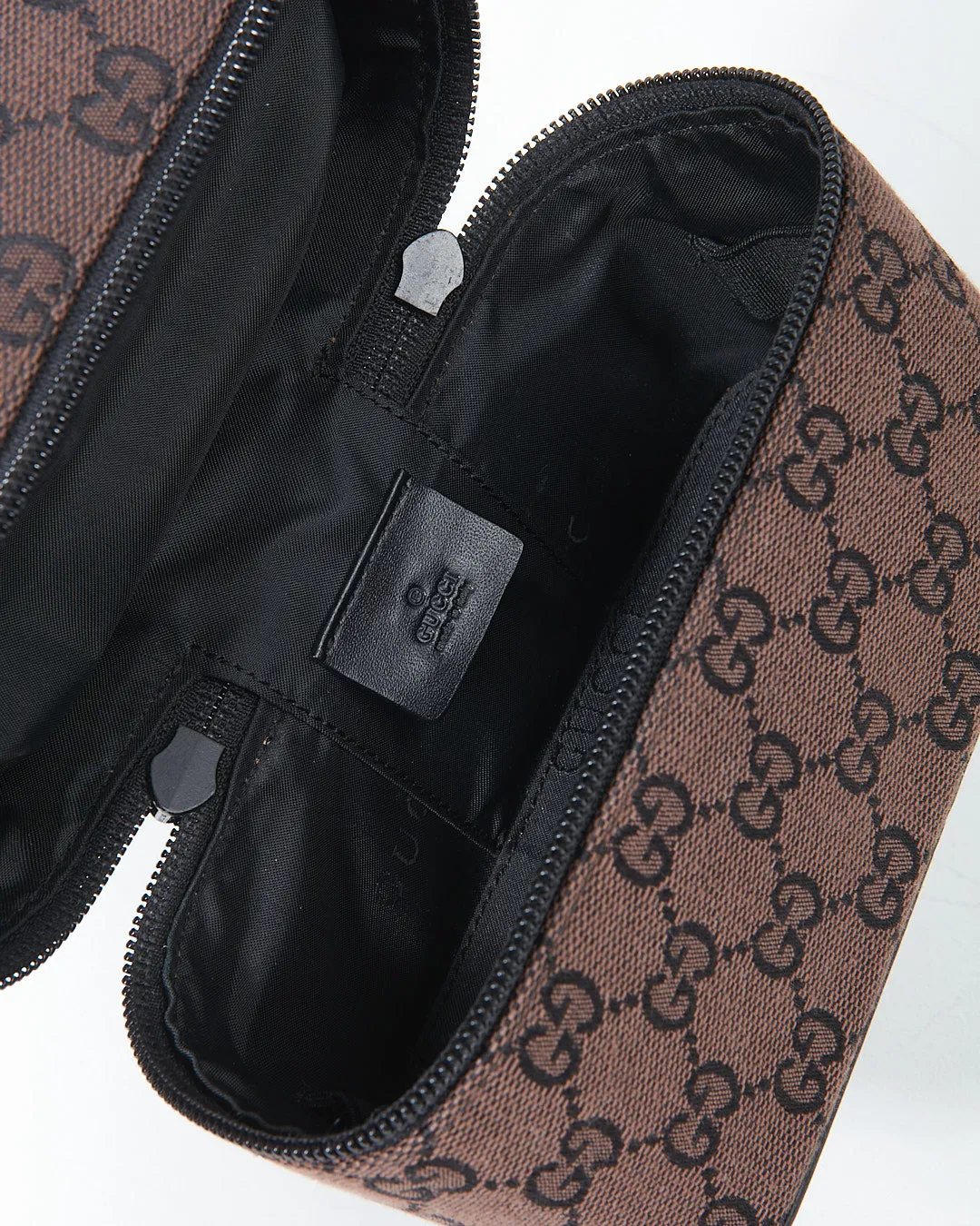 Gucci Vintage Brown Monogram Canvas Vanity Bag