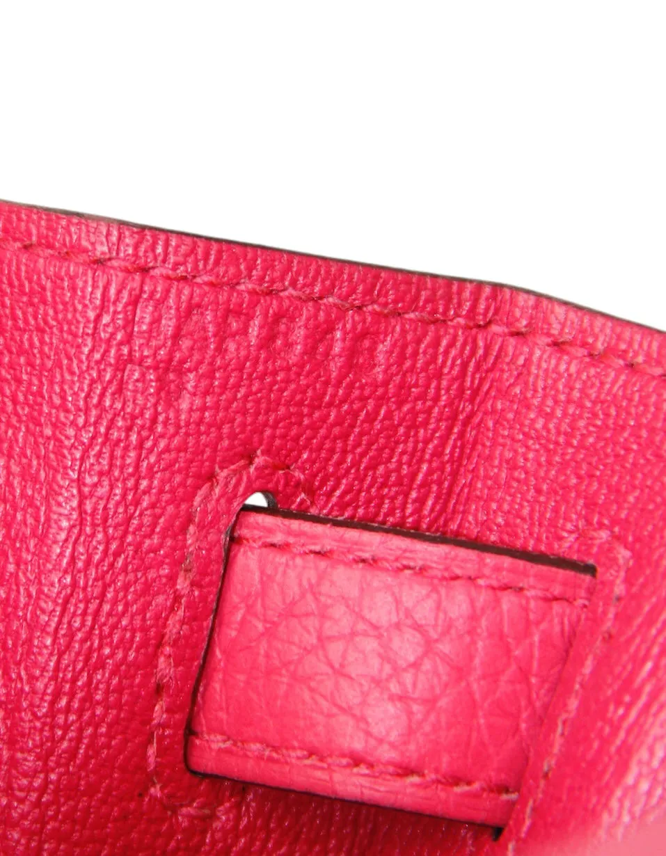 Hermes Rouge Extreme Leather 28cm Kelly Bag GHW