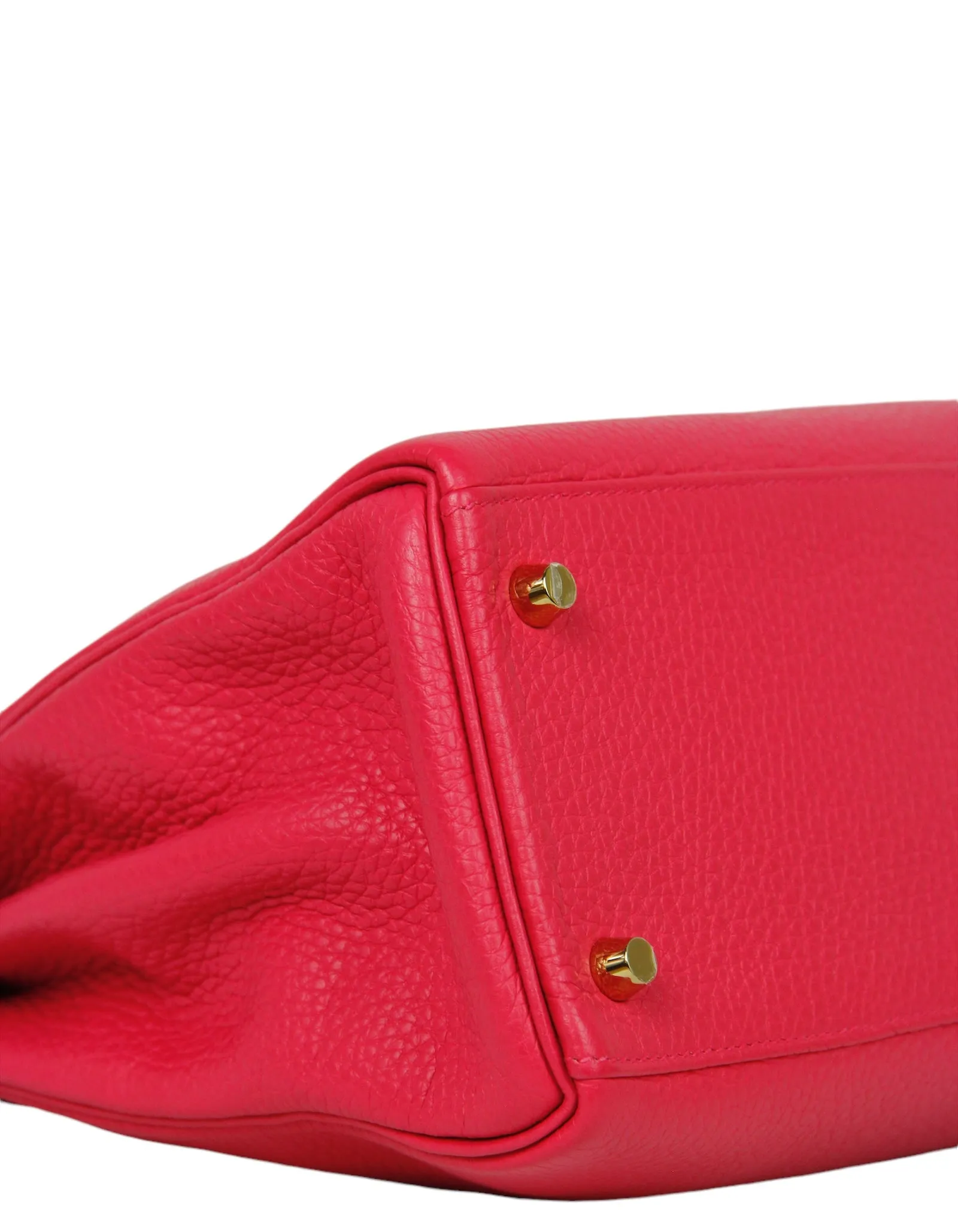 Hermes Rouge Extreme Leather 28cm Kelly Bag GHW