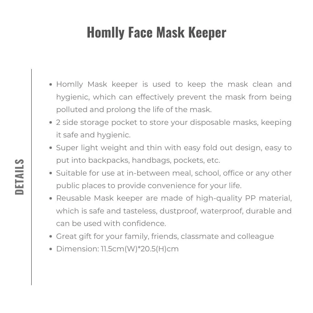 Homlly Face Mask Keeper