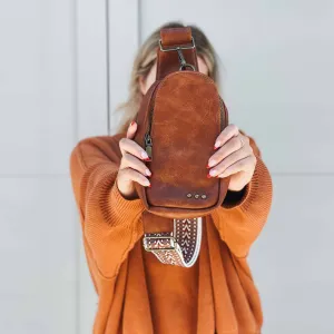 Jordan Sling Bag-Cognac