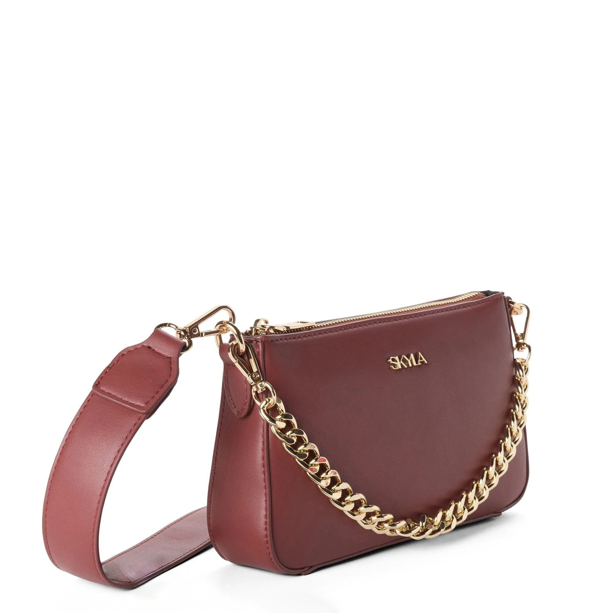 Jordan Vegan Leather Crossbody Bag | Auburn
