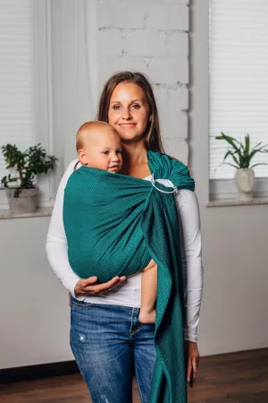 LennyLamb Ring Sling With Gathered Shoulder Emerald