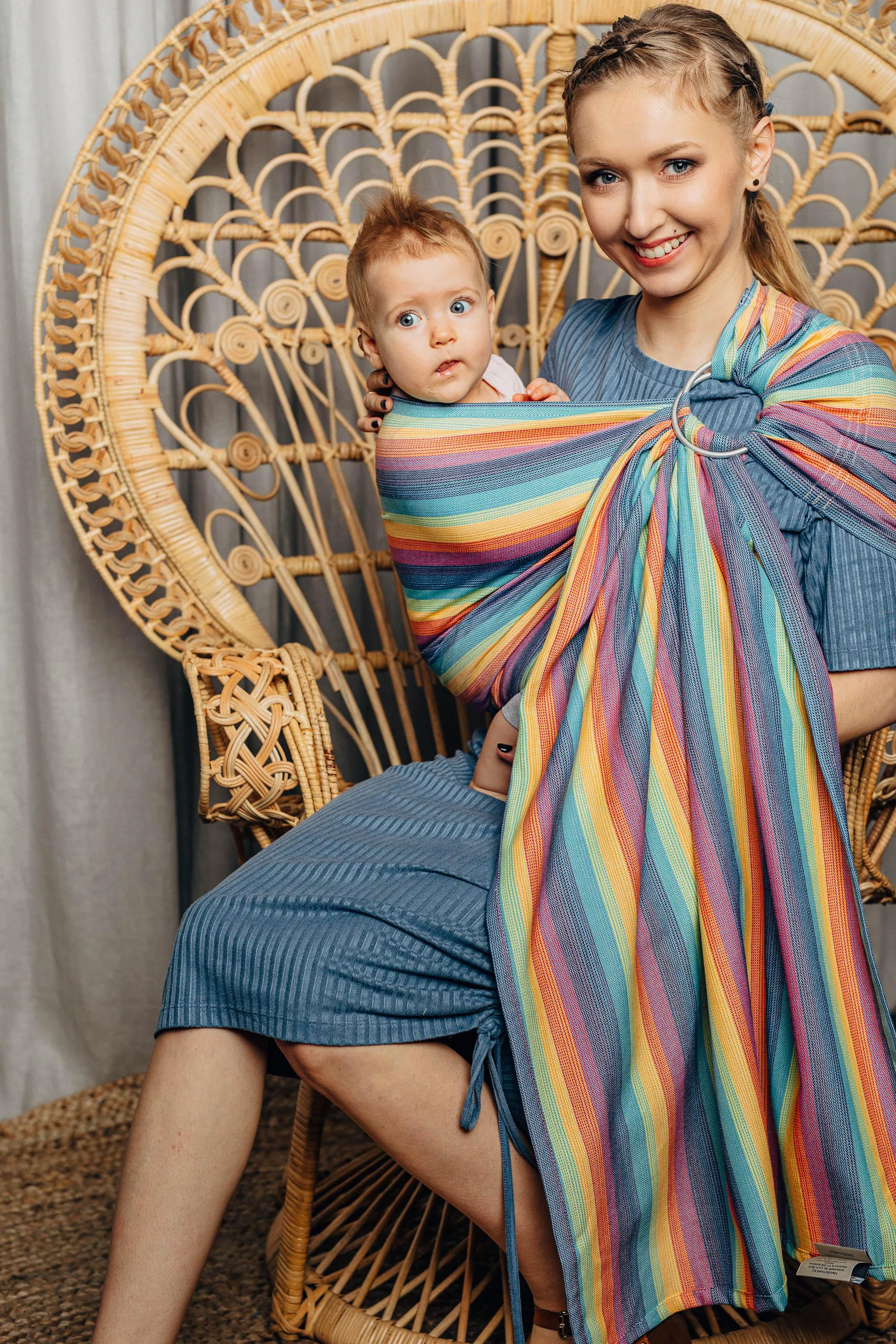 LennyLamb Ring Sling With Gathered Shoulder Luna