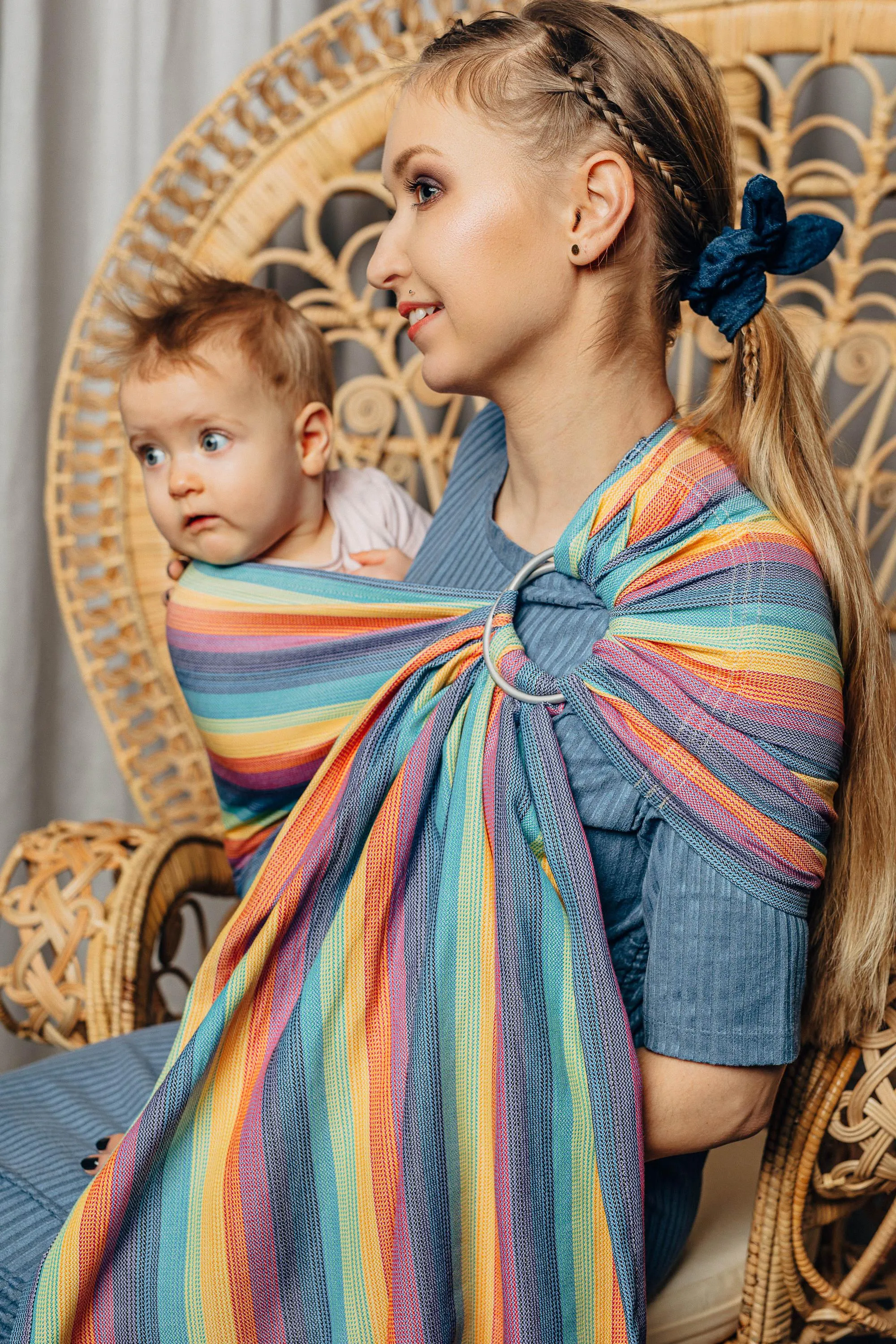 LennyLamb Ring Sling With Gathered Shoulder Luna