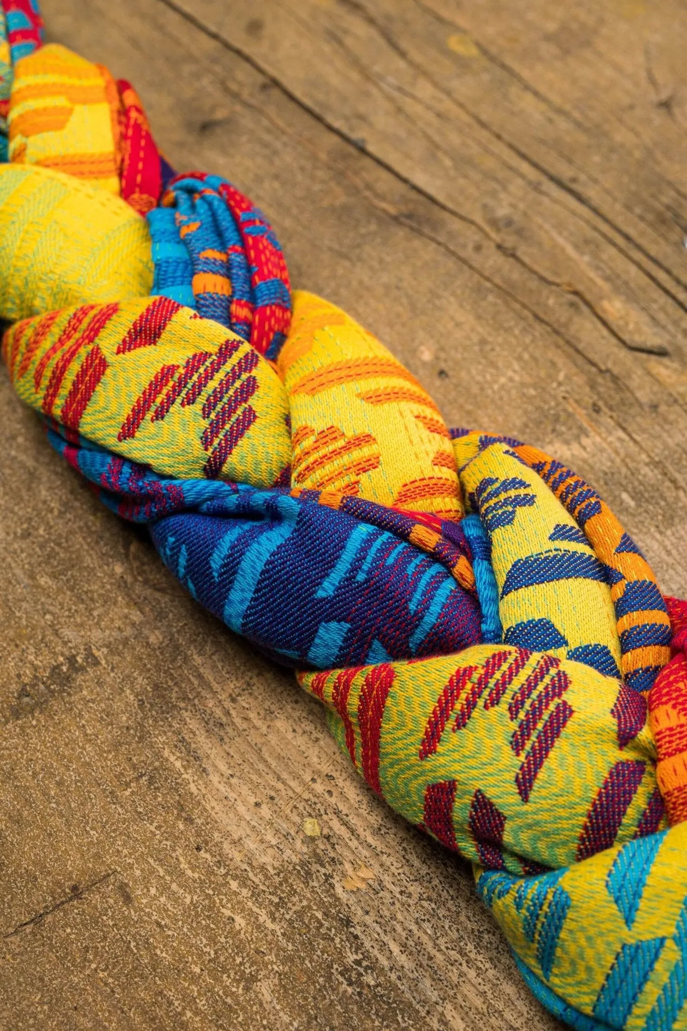 LennyLamb Ring Sling With Gathered Shoulder Rainbow Chevron