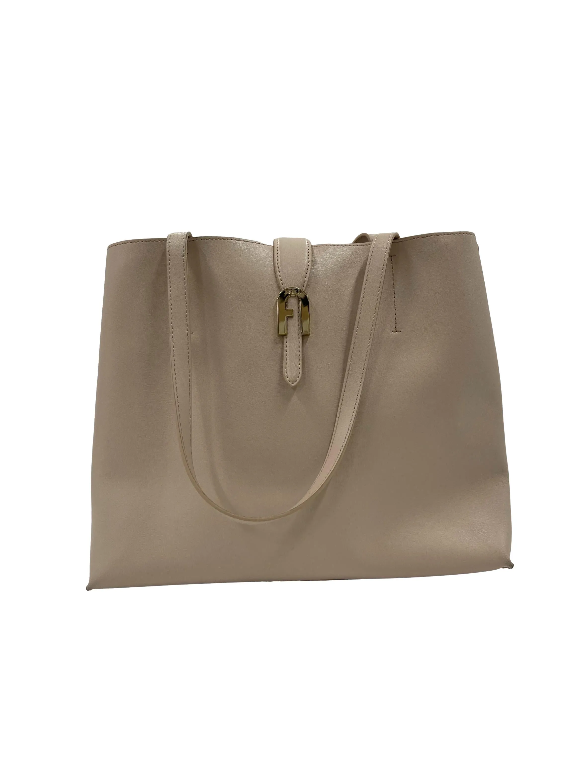 Logo Plaque Top Handle Bag