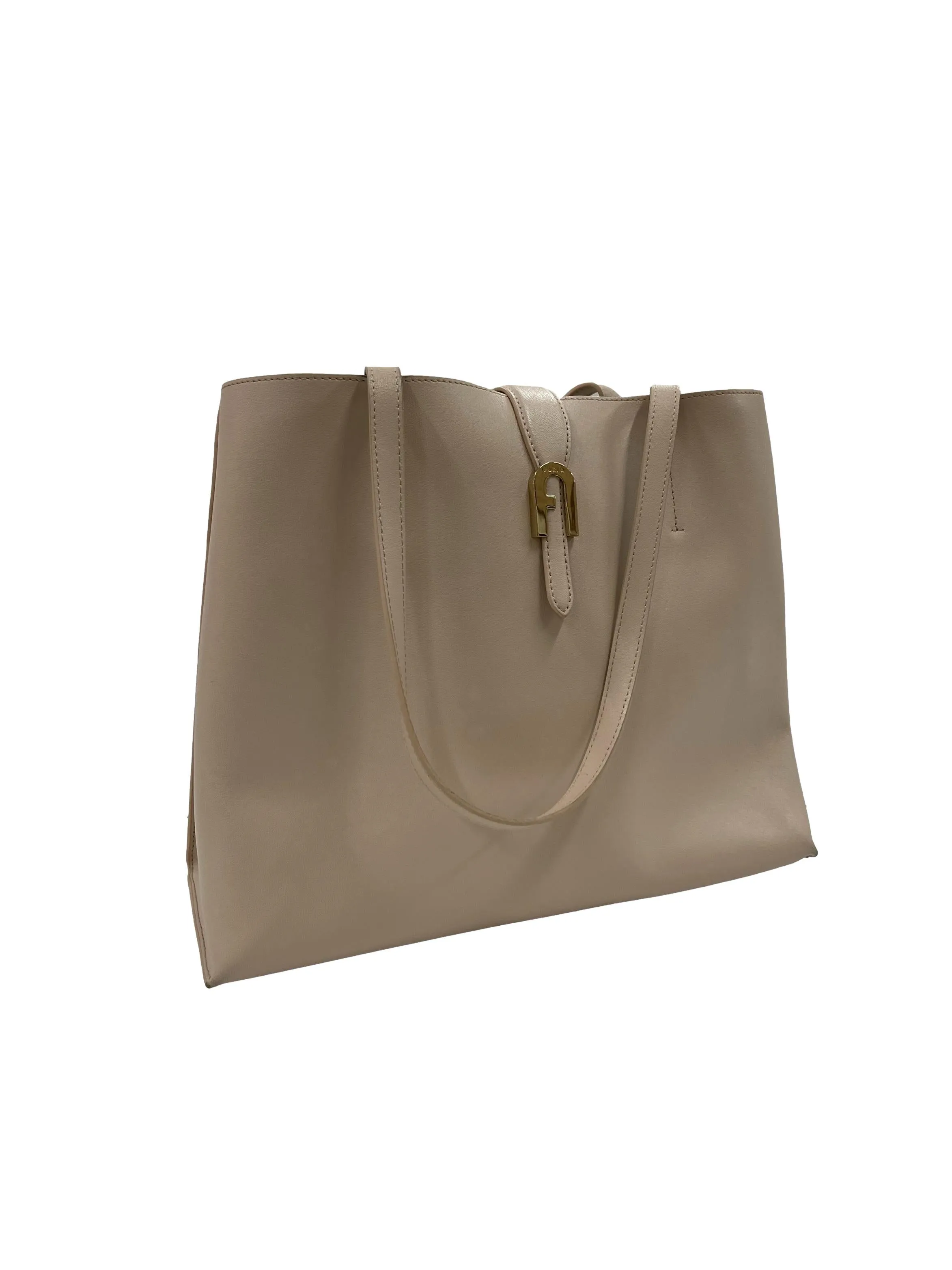 Logo Plaque Top Handle Bag