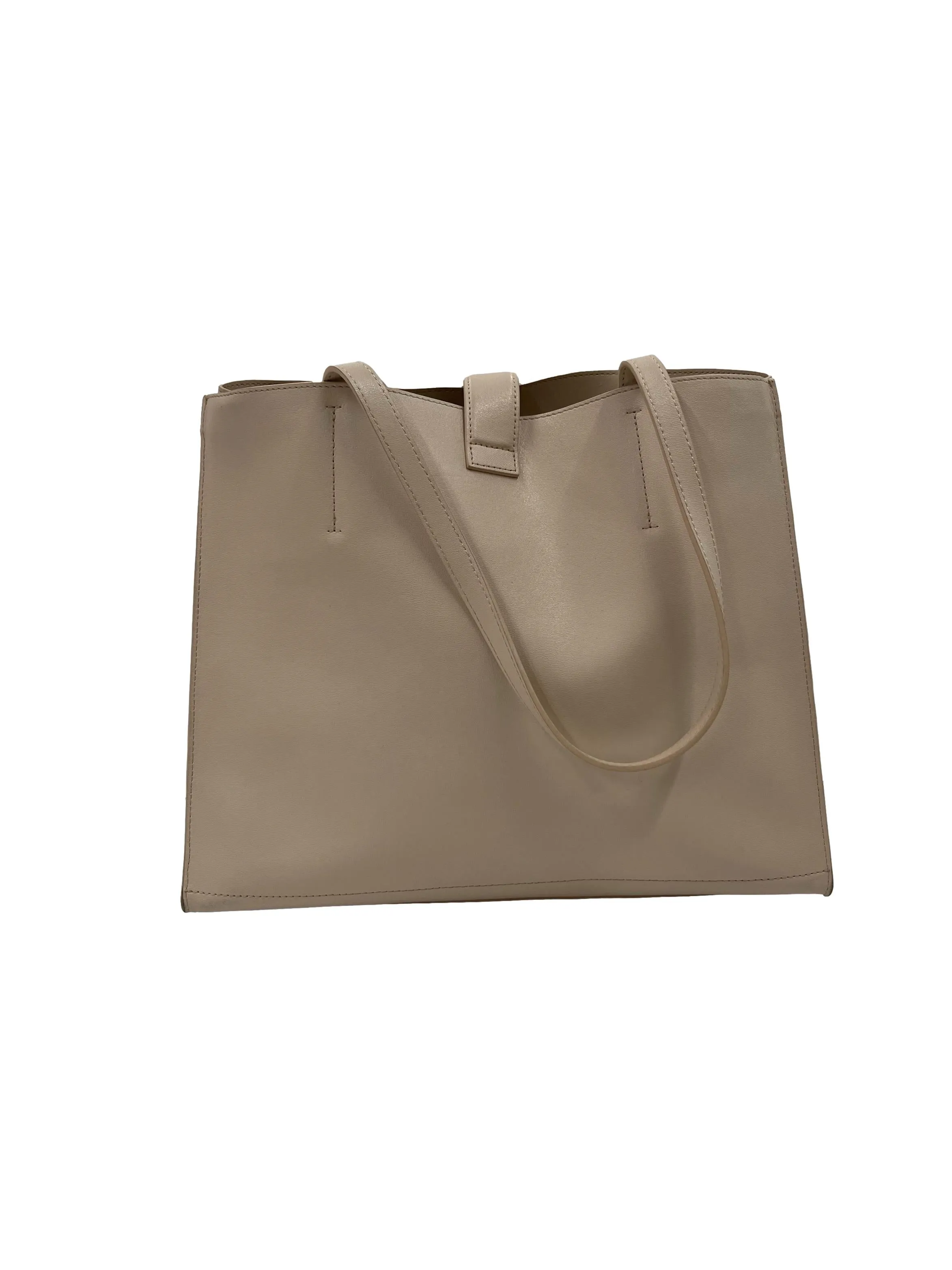 Logo Plaque Top Handle Bag