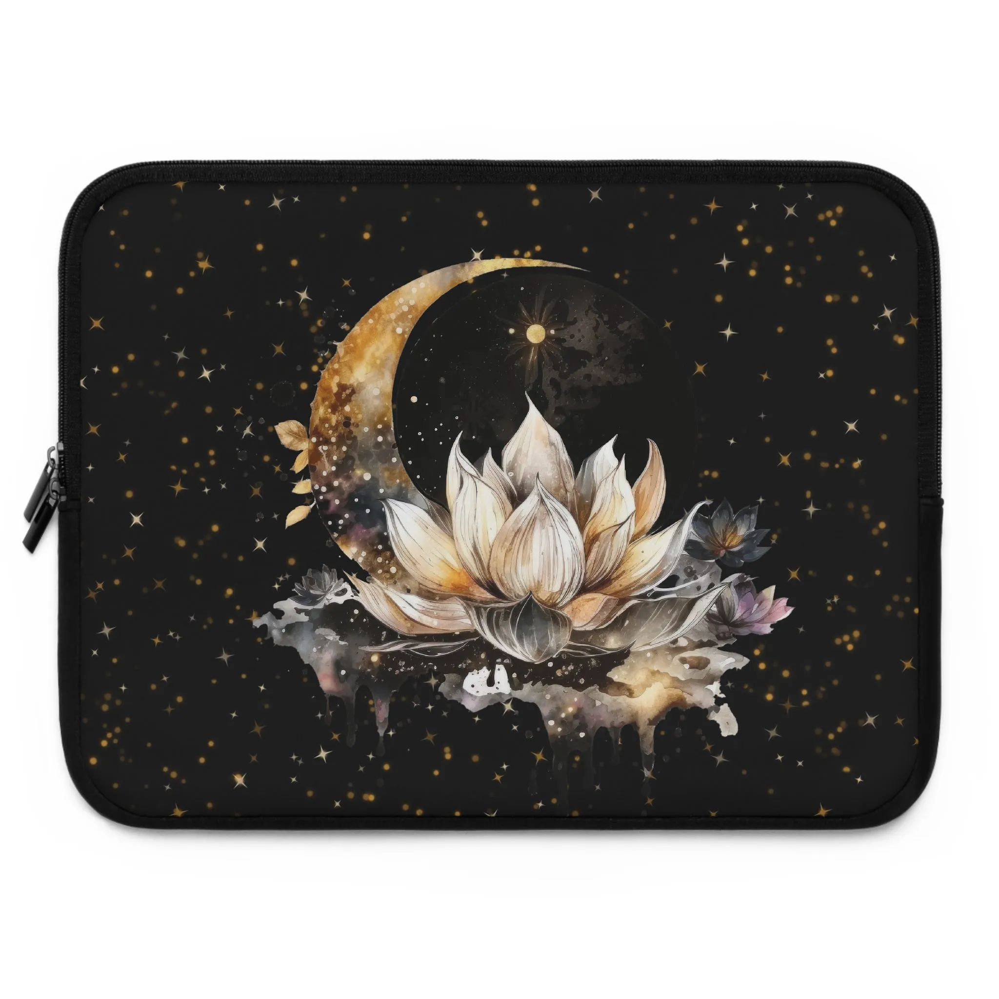 Lotus Moon Laptop Case, Witchy laptop sleeve