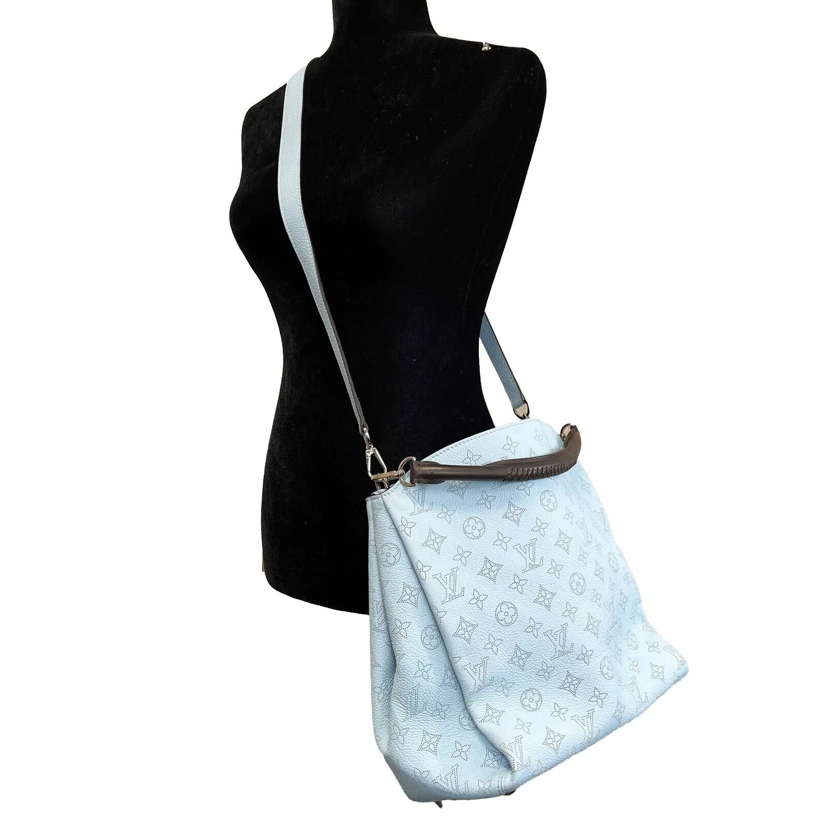 Louis Vuitton Babylone PM Crossbody Handbag Mahina Leather 2Way