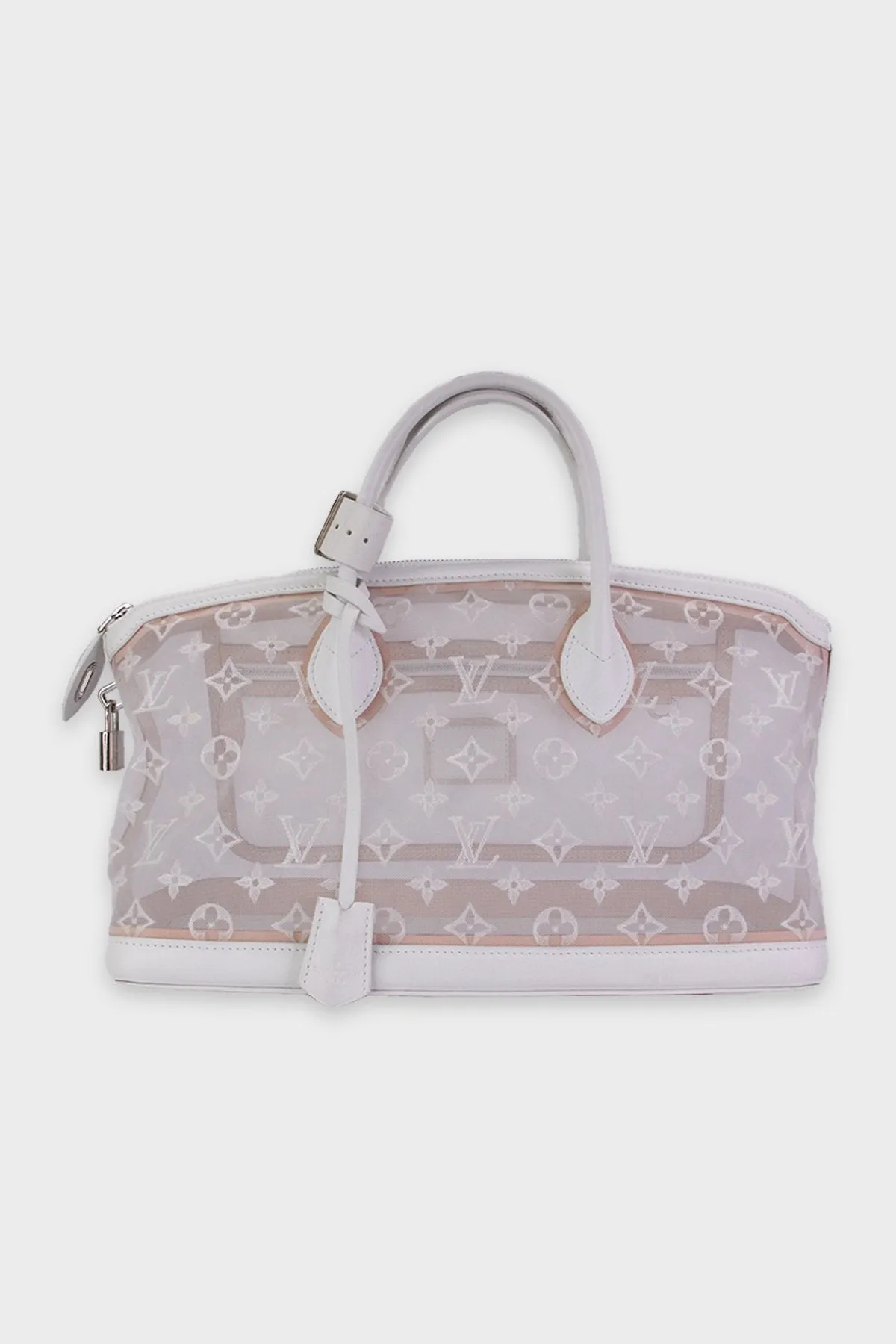 Louis Vuitton Sheer White Monogram Top Handle Handbag
