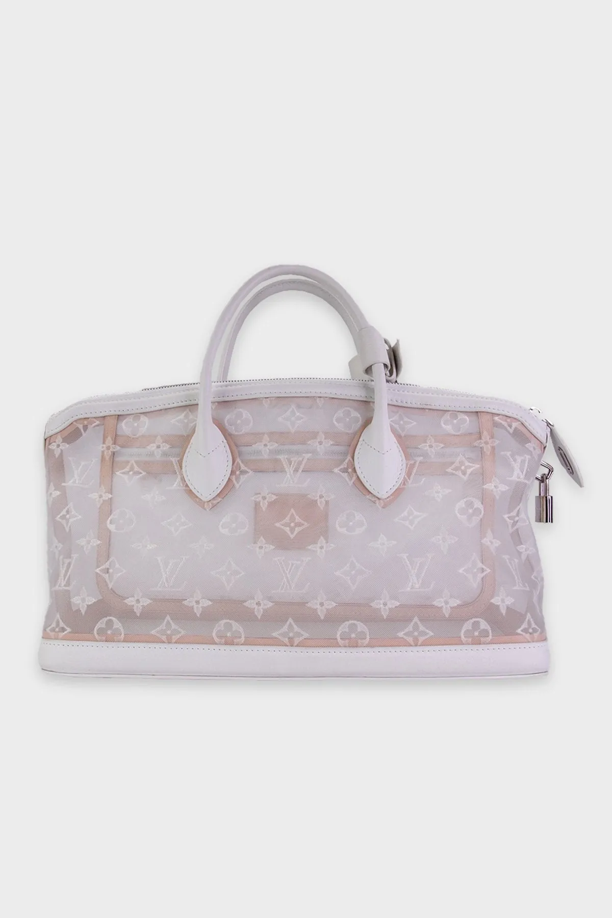 Louis Vuitton Sheer White Monogram Top Handle Handbag