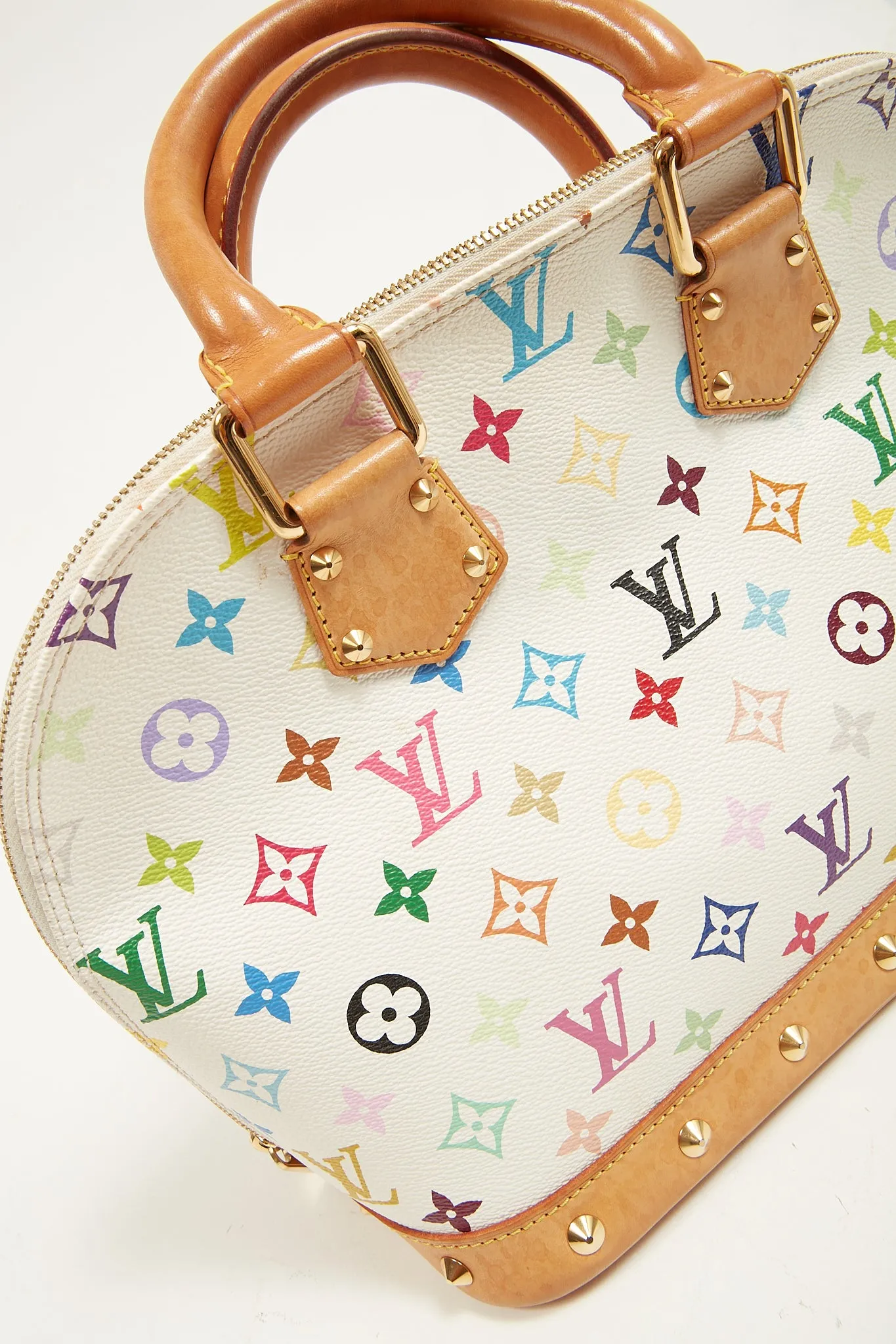 Louis Vuitton White Monogram Multicolore Alma PM Bag