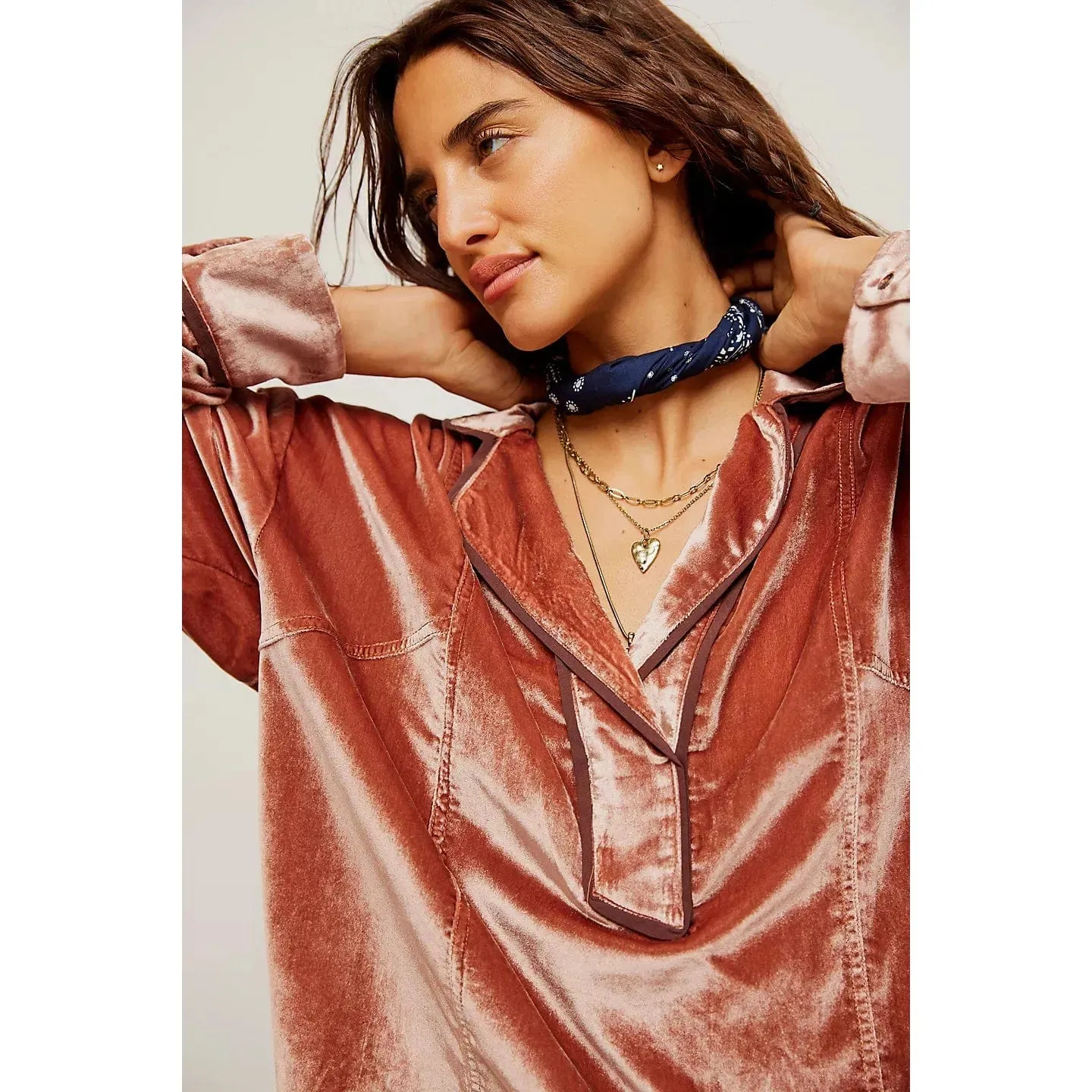 Luxy Solid Velvet Shirt