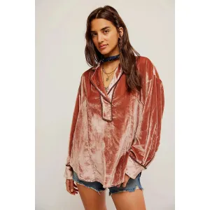 Luxy Solid Velvet Shirt