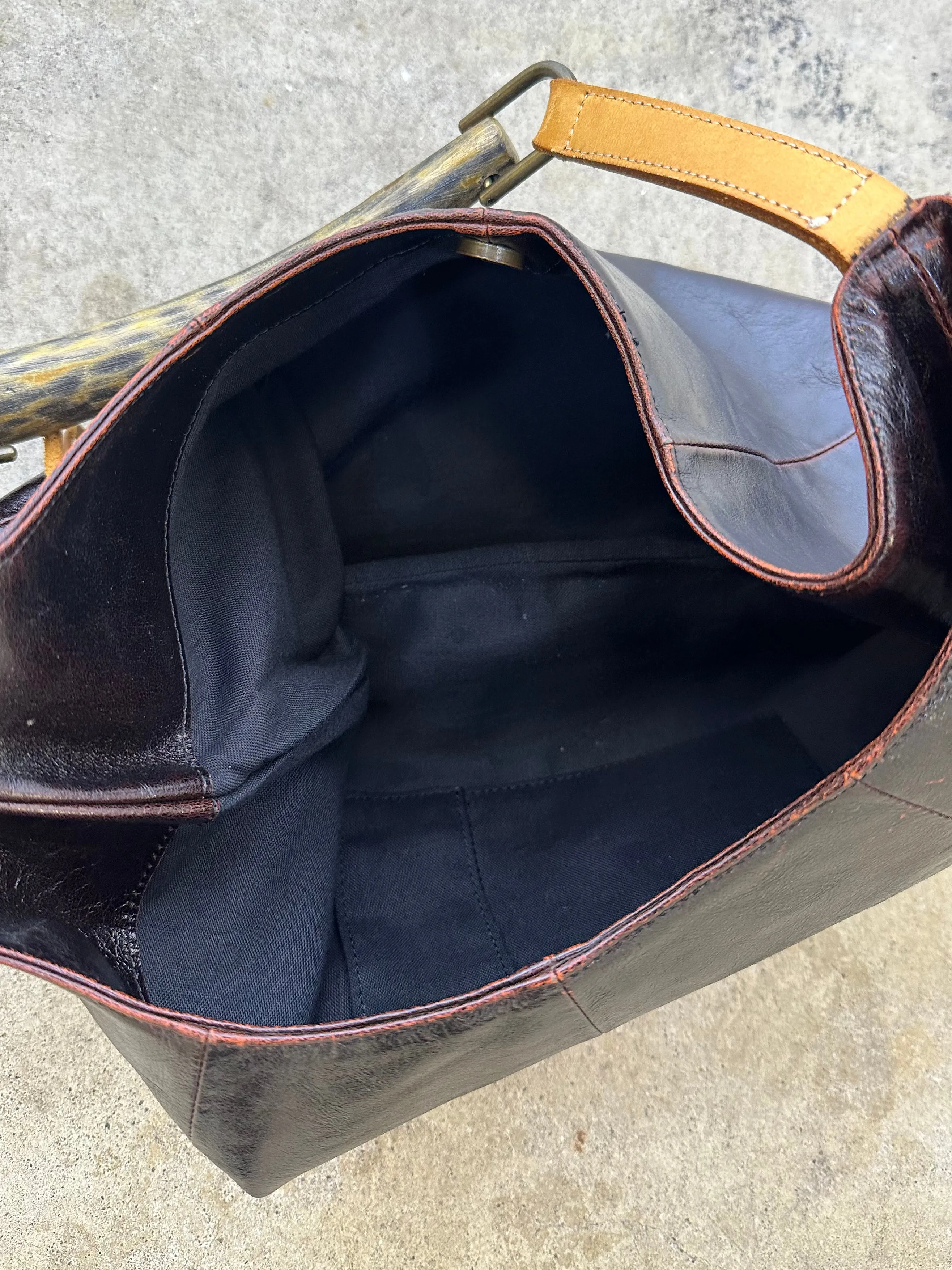 Masaki Matsushima Leather Horn Bag*