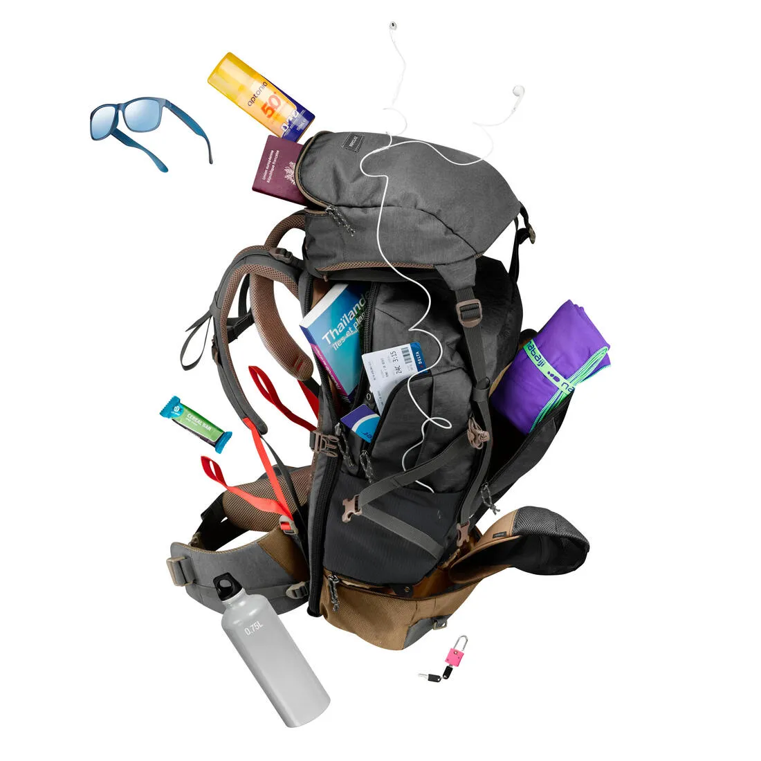 Men’s travel backpack 50L - Travel 500