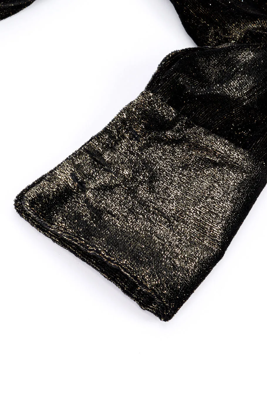 Metallic Velvet Wrap Blouse