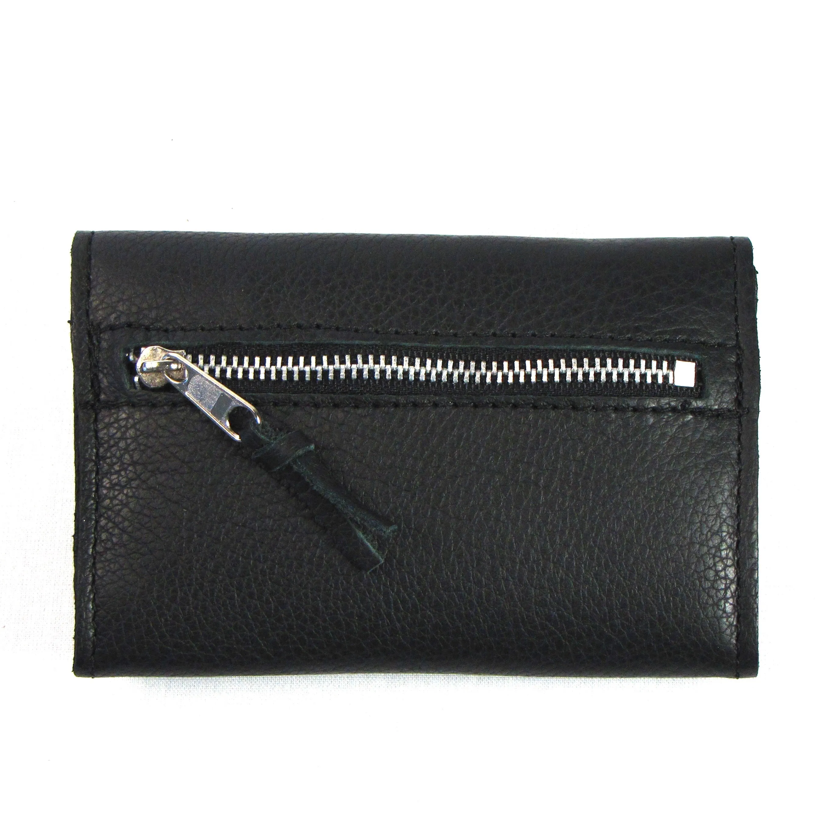 Mini Clutch Wallet w/ Buffalo Nickel Snap- Black
