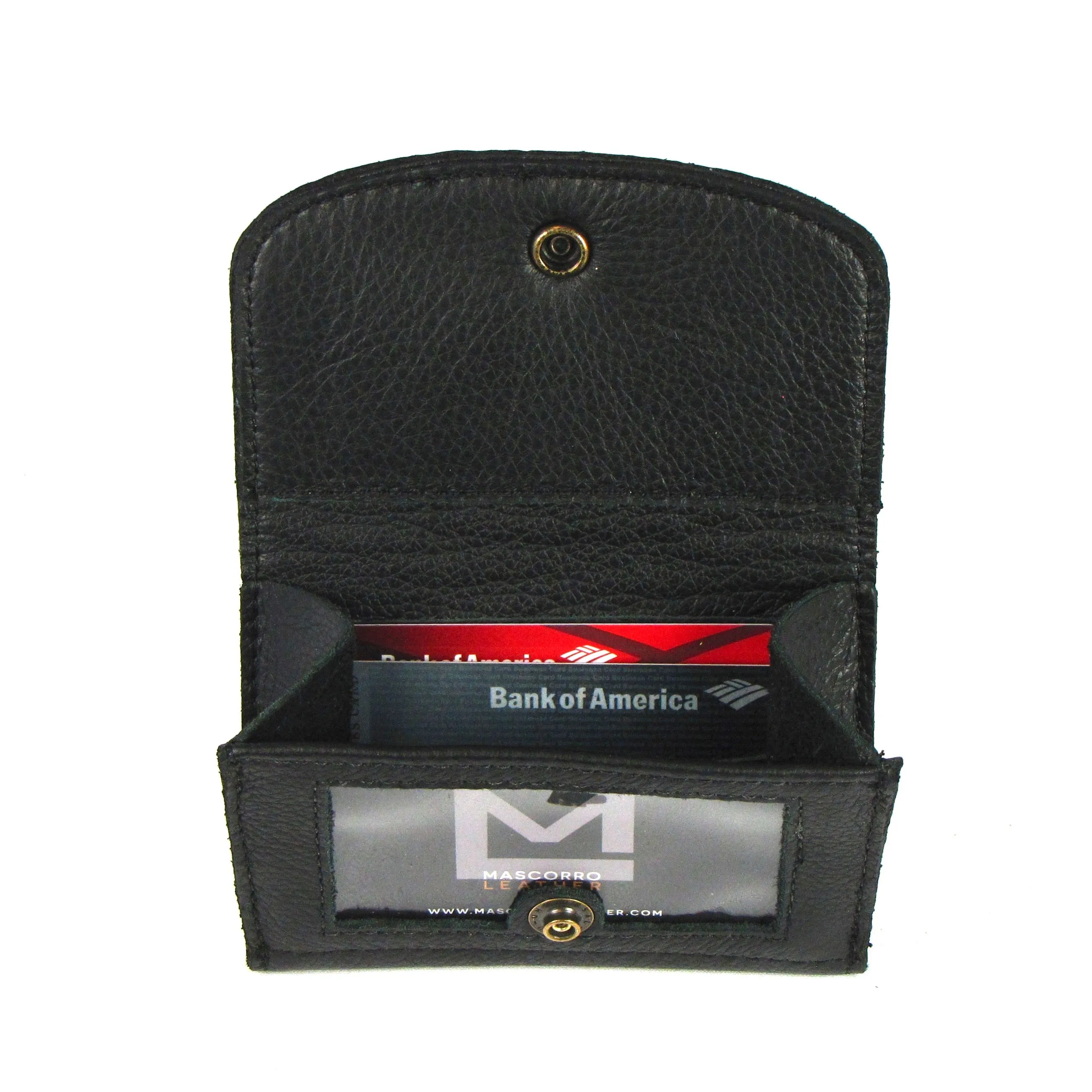Mini Clutch Wallet w/ Buffalo Nickel Snap- Black