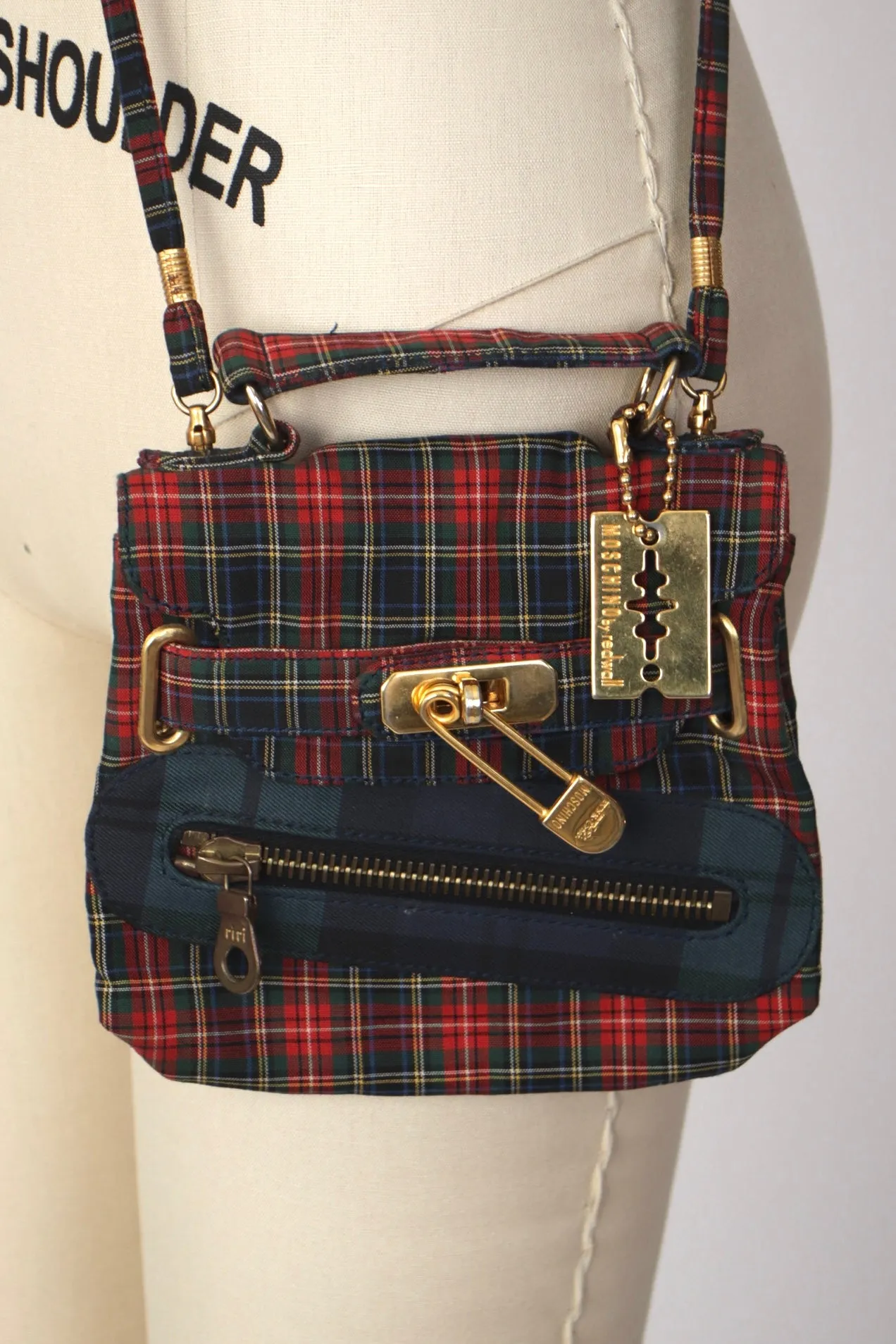 Moschino Punk Chic! Tartan Mini Bag