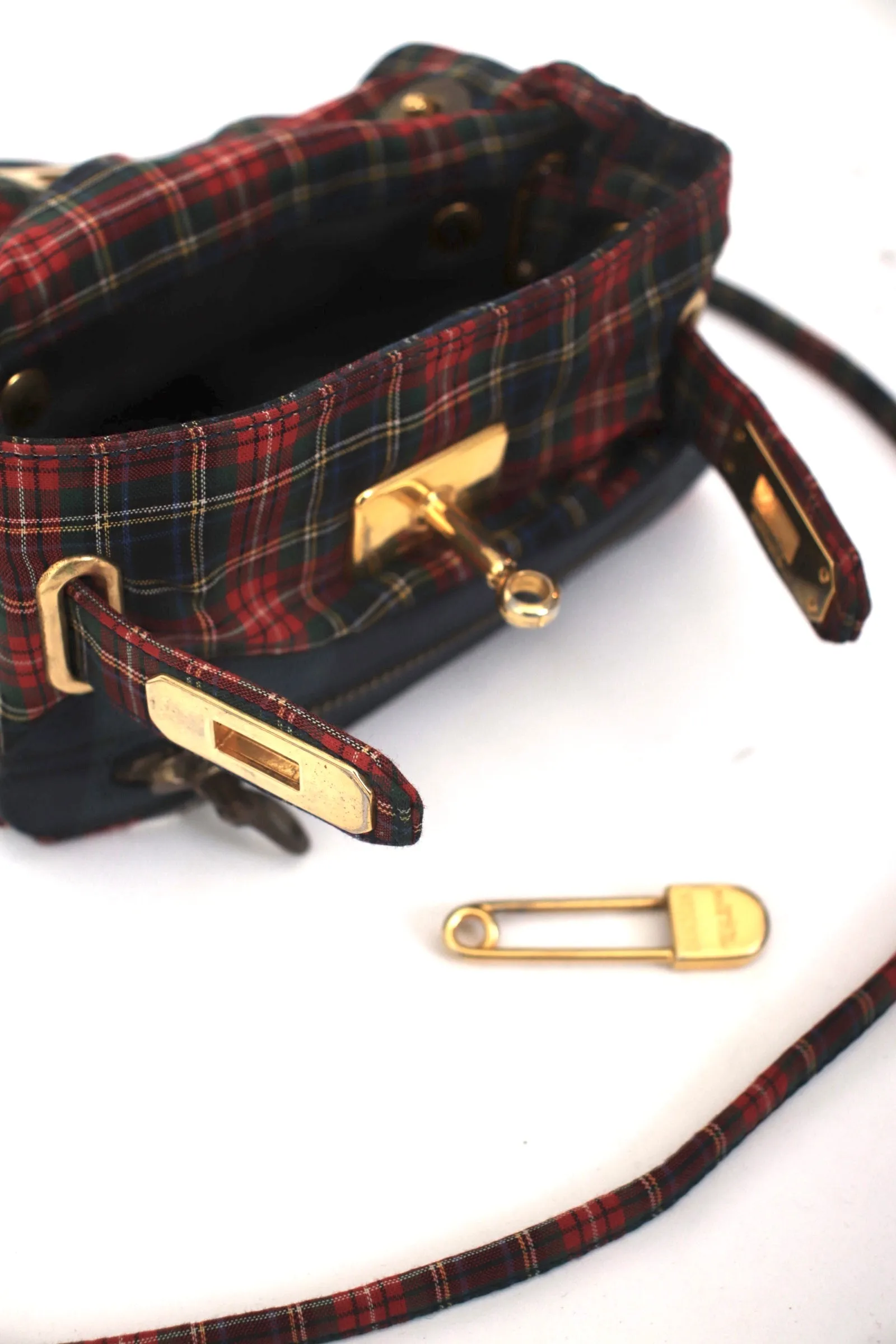 Moschino Punk Chic! Tartan Mini Bag