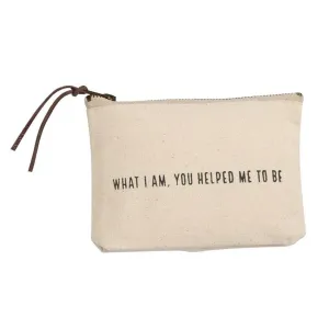Mud Pie Small Canvas Zipper Pouch - Motherhood