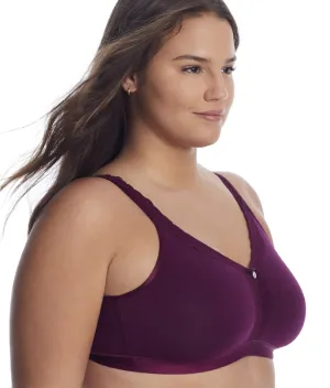 New with tags! CURVY COUTURE COTTON LUXE WIRE-FREE BRA in Purple Velvet, Sz 34DD! Retails $50 