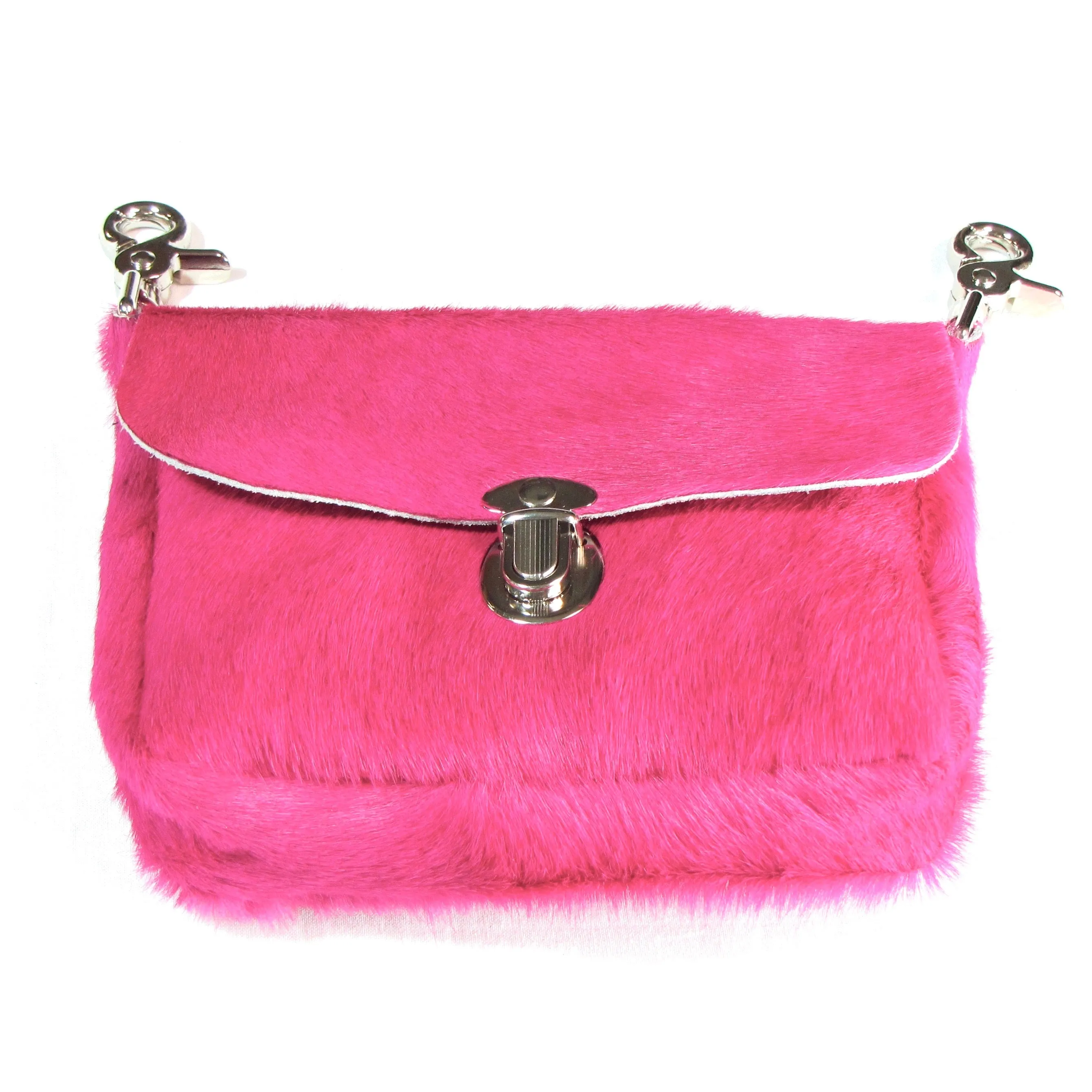 PHC54  Pink Calf Hair Clip Pouch