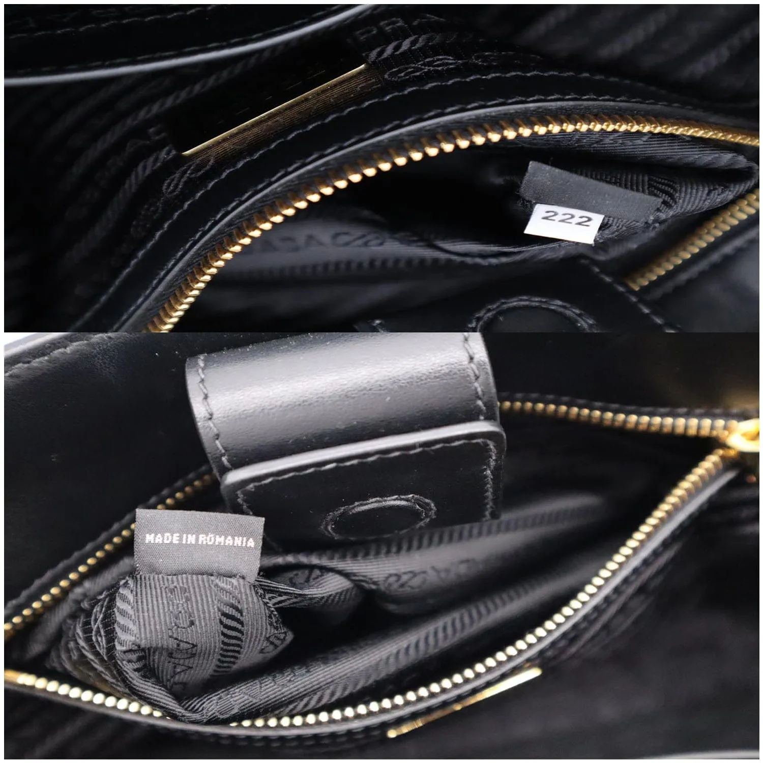 PRADA Top Handle Saffiano Leather Tote Crossbody Bag Black