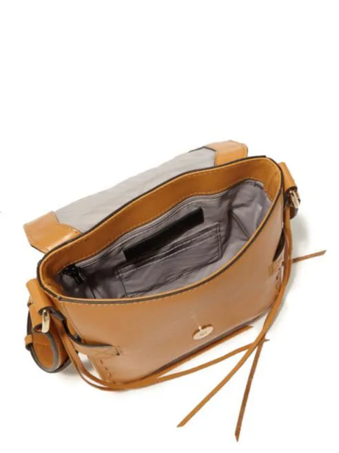 REBECCA MINKOFF Brown Calf Hair Darling Top Handle Crossbody Bag $295 NEW