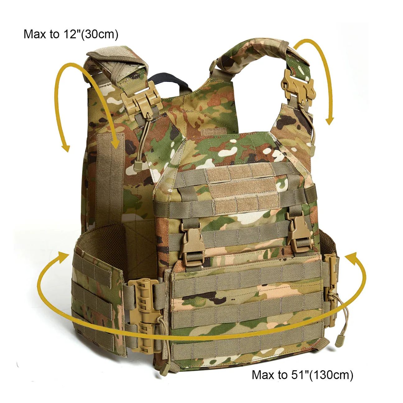 RECON GS2 MAS Tactical MOLLE Chest Plate Carrier complete with 3 day Assault Pack