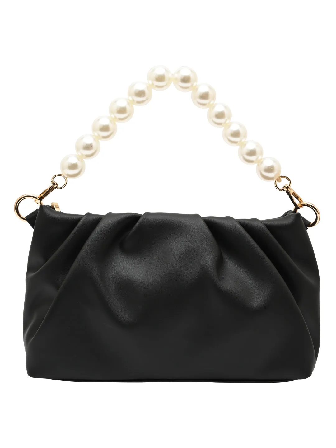 Rocia By Regal Black Women Pearl Handle Bag