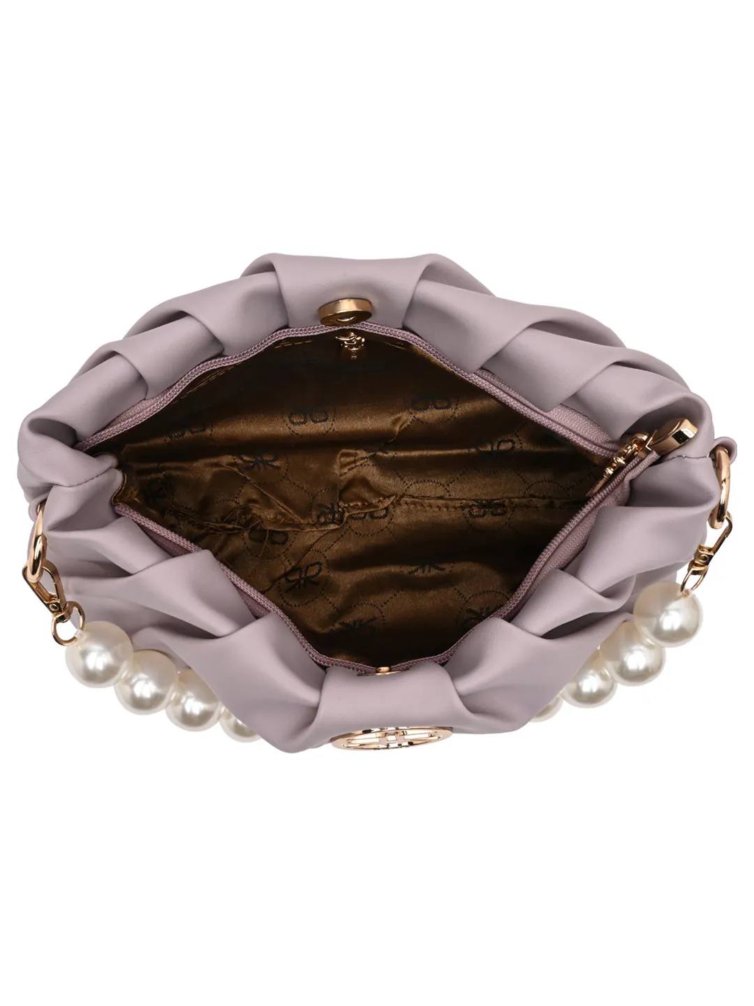 Rocia By Regal Lilac Women Pearl Handle Bag
