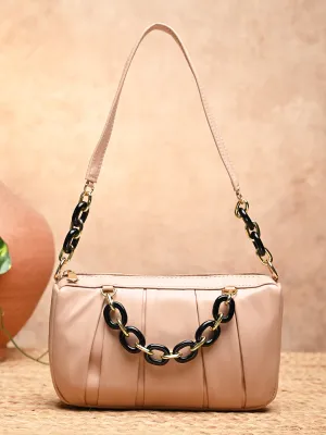 Rocia By Regal Nude Women Casual Chain Embellishment Bag