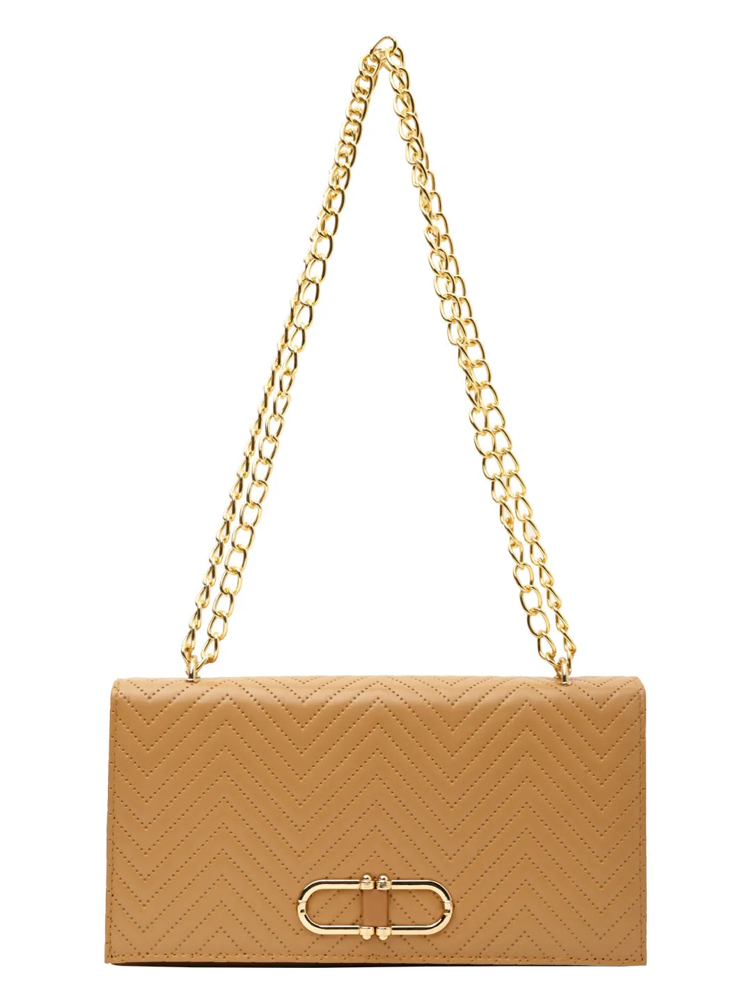 Rocia By Regal Tan Women Quilted Party Bag