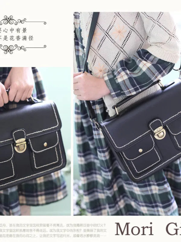 scholarly double-pocket satchel
