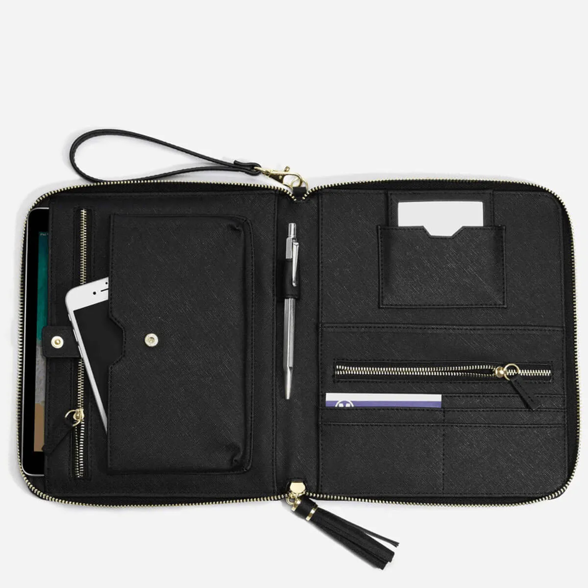 Stackers Organiser Clutch Bag - Black